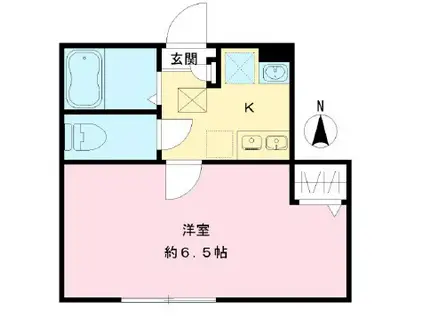 ラグナテラス石神井(1K/1階)の間取り写真