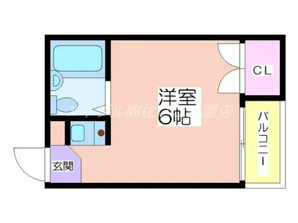 グランソシエ住之江(ワンルーム/3階)の間取り写真