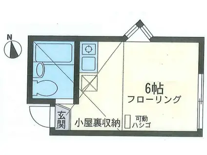 さくら弘明寺(ワンルーム/1階)の間取り写真