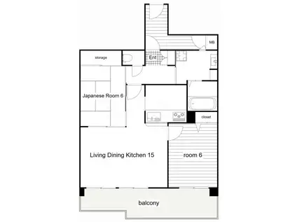 グレーシィ須磨アルテピアII番街(2LDK/7階)の間取り写真
