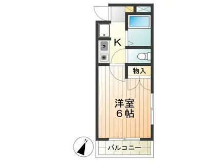 エクセル調布(1K/3階)の間取り写真