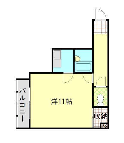 吉村建設ビル(1K/4階)の間取り写真