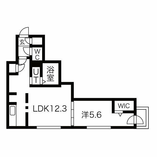 レジデンス北18条(1LDK/3階)の間取り写真