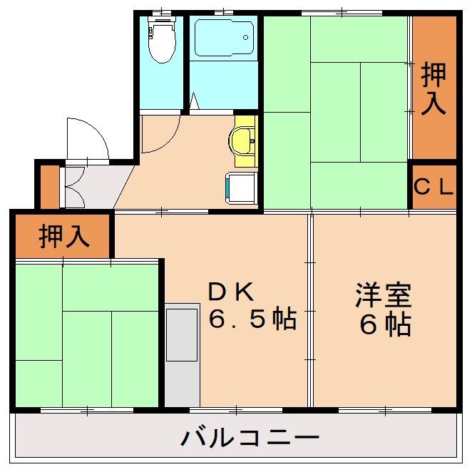 メモリープラザ中間 II(3DK/5階)の間取り写真