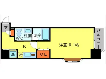 アーデン土佐堀(1K/12階)の間取り写真