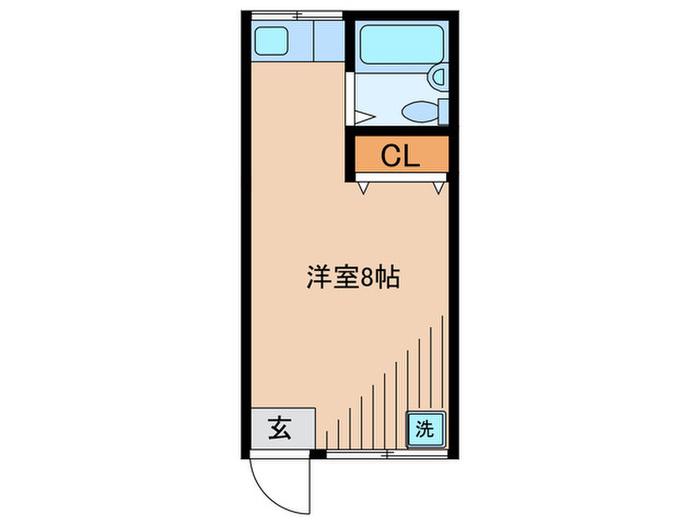 ハイム・森(ワンルーム/2階)の間取り写真