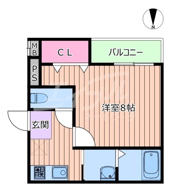 フジパレス井高野II番館(1K/3階)の間取り写真