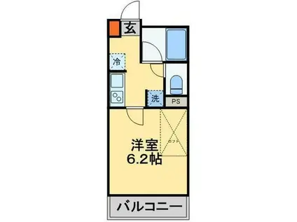 リブリチヒロ壱番館(1K/1階)の間取り写真