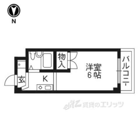 ソレーユ村田(1K/3階)の間取り写真