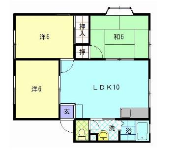 唐原ガーデンヒルズ(3LDK/2階)の間取り写真