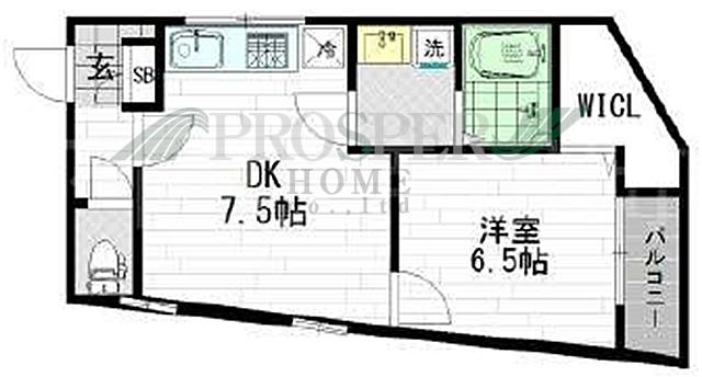 中川アパートメント(1DK/3階)の間取り写真