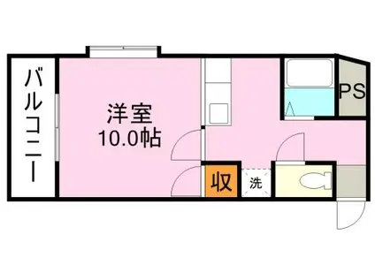 サニーハイツ(1K/2階)の間取り写真