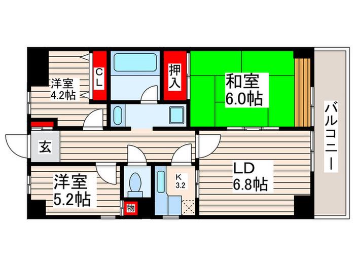 アネックス赤澤(3LDK/1階)の間取り写真