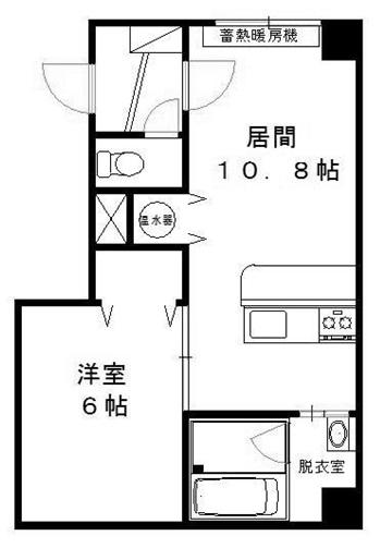 ベイクリスタル(1LDK/3階)の間取り写真