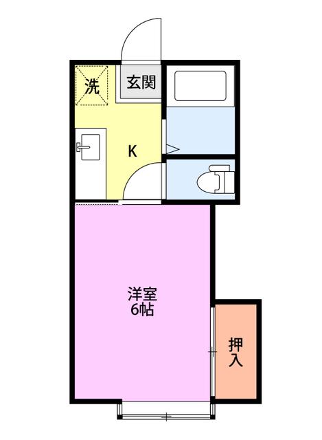 アイビーハウス(1K/2階)の間取り写真