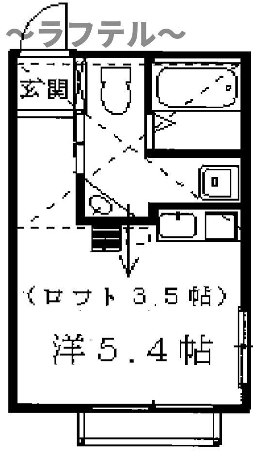 プラミネントII(ワンルーム/1階)の間取り写真