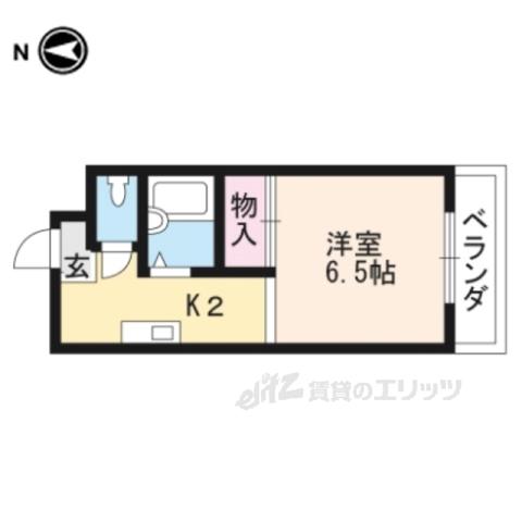 メゾンYK(1K/3階)の間取り写真