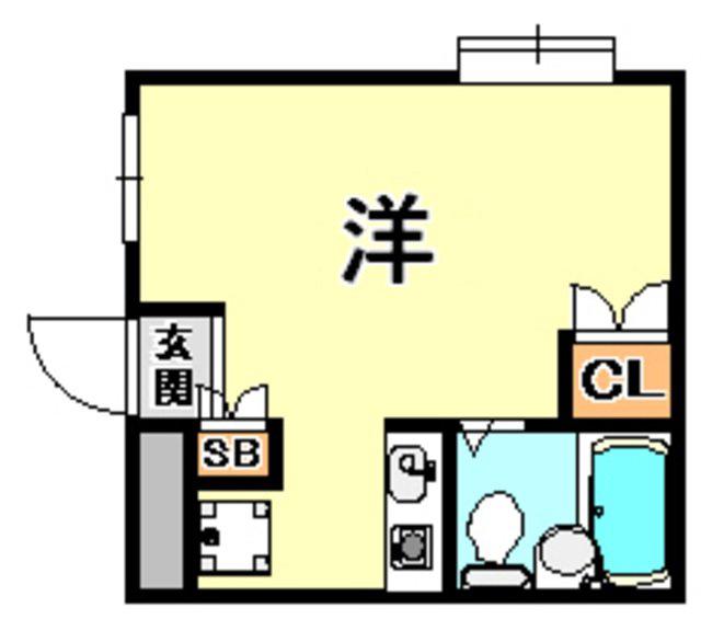 シェモア六甲(ワンルーム/1階)の間取り写真