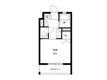 ES-GRANDE西新宿 (1K/3階)の間取り写真