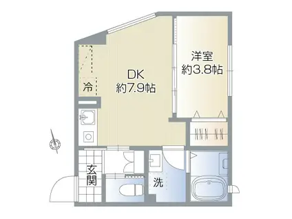 CS GARDEN 秋津 II(1DK/1階)の間取り写真