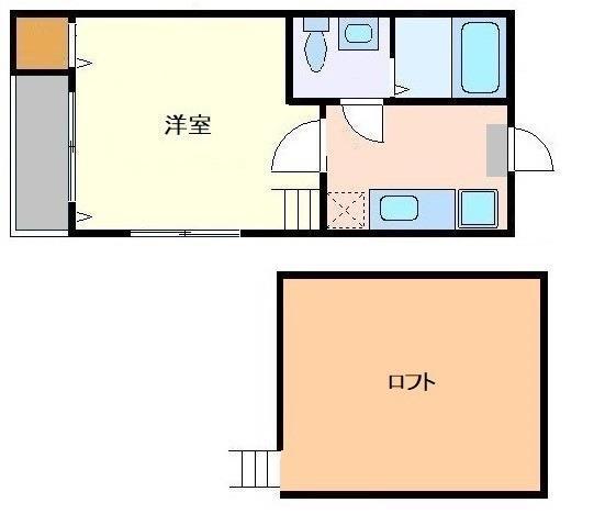 エンルート東仙台(1K/1階)の間取り写真