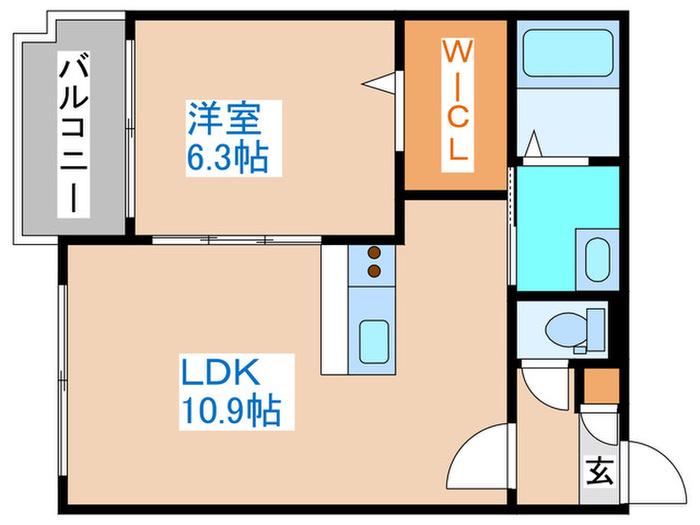 プレミアシティ札幌(1LDK/4階)の間取り写真