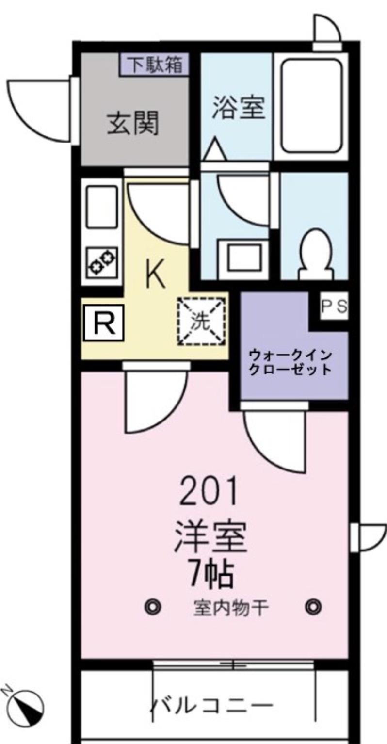 メゾンK本郷(1K/1階)の間取り写真