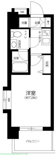 CYNTHIA FOUR-D EFーFORT(1K/2階)の間取り写真
