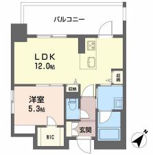 リビエナ グラン 新梅田(1LDK/5階)の間取り写真