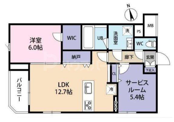 SPコート興野(1SLDK/1階)の間取り写真