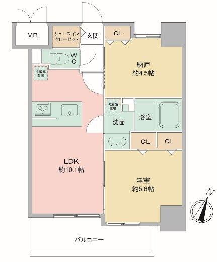 LOUIS RESIDENCE弁天町(1SLDK/10階)の間取り写真