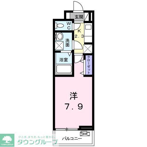 ヒルズ ガーデン(1K/3階)の間取り写真