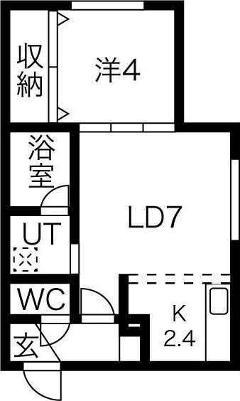 シャンテ北3条(1LDK/3階)の間取り写真