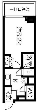 MAXIV西大島DUE(1K/4階)の間取り写真