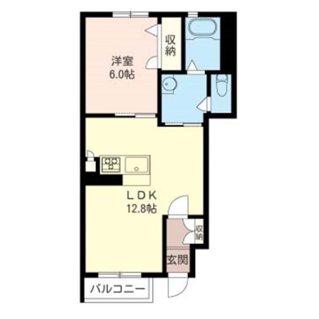 フィナンツェーラ C(1LDK/1階)の間取り写真