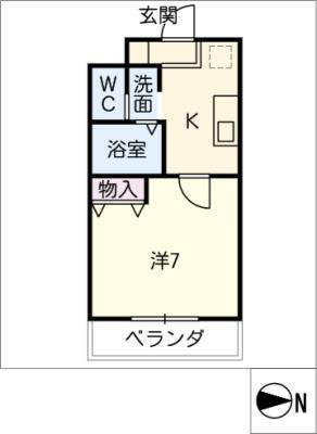 A-CITY柴田(1K/5階)の間取り写真