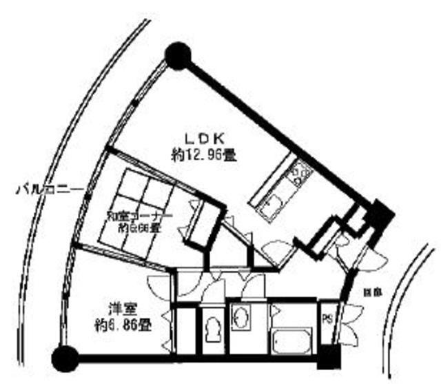 新田ビレッジパインビュー館(2LDK/3階)の間取り写真