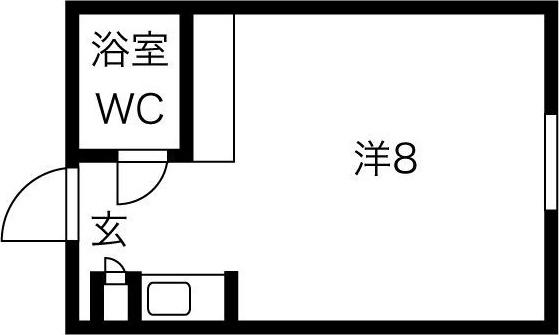 シャンボール札幌(ワンルーム/10階)の間取り写真