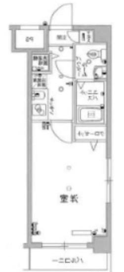 スカイコート錦糸町(1K/5階)の間取り写真