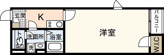 レオネクスト舟入(1K/1階)の間取り写真