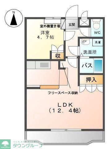 ルミナスハイム(1LDK/2階)の間取り写真