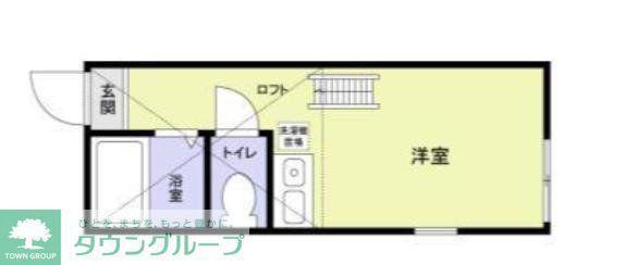 BRICKS羽沢南(ワンルーム/2階)の間取り写真