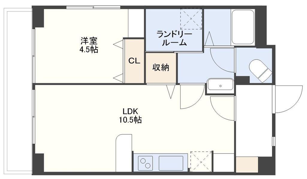 ビードロヒルズ(1LDK/6階)の間取り写真