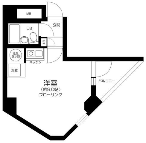 ライオンズマンション白山第3(ワンルーム/7階)の間取り写真