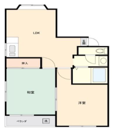 パークサンハイツ(2LDK/3階)の間取り写真