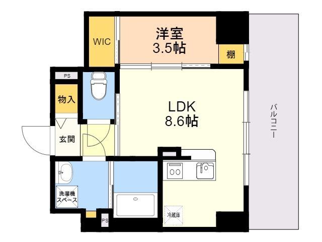 フェリクス吉塚(1LDK/5階)の間取り写真