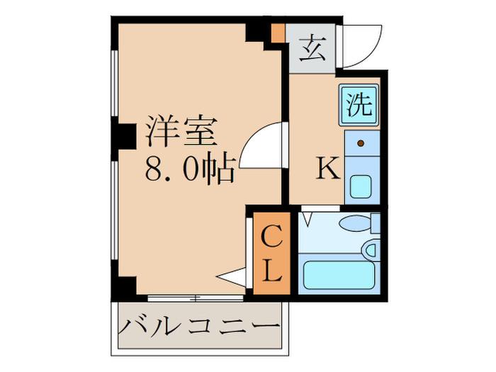 アビタシオン(1K/3階)の間取り写真