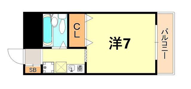 ヒルバレー妙法寺駅前(1K/2階)の間取り写真