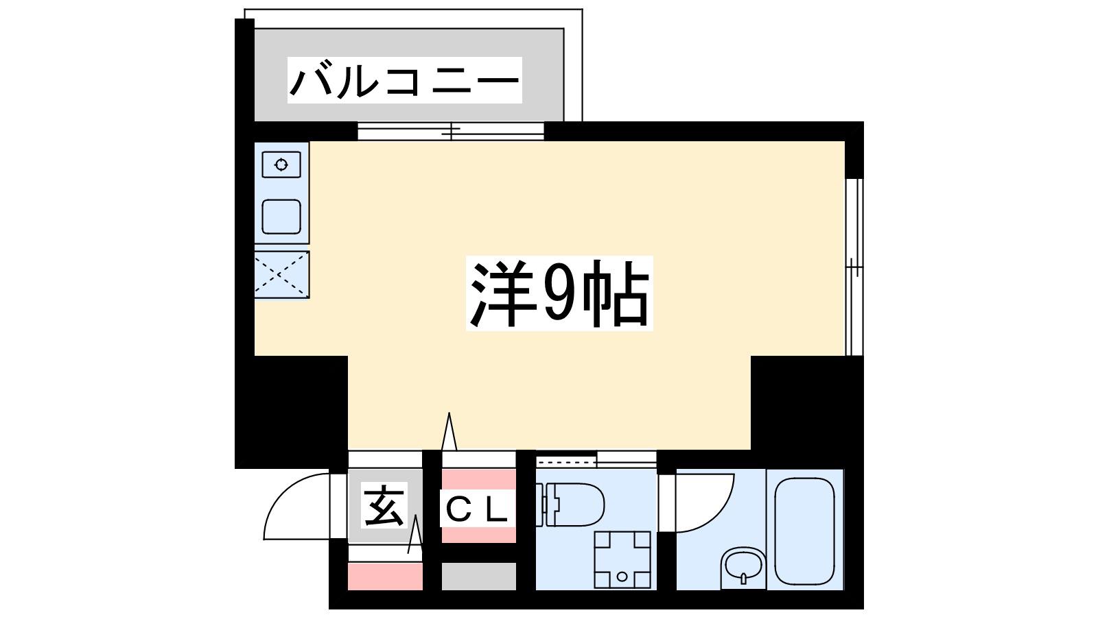 ミーールズ江坂(ワンルーム/5階)の間取り写真