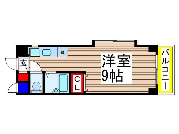 OPUS-21(ワンルーム/3階)の間取り写真